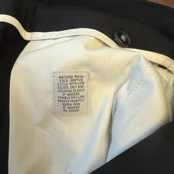 John W. Nordstrom Tech-Smart Men’s Black Front Pleated Cuffed Leg Pants - Picture 5 of 7